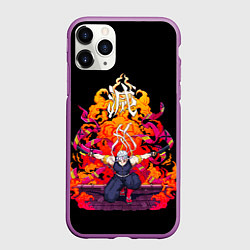 Чехол iPhone 11 Pro матовый Тенген Узуй Великолепный ниндзя Клинок Рассекающий, цвет: 3D-фиолетовый