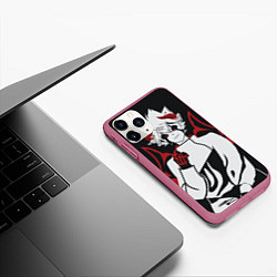 Чехол iPhone 11 Pro матовый Аста арт, цвет: 3D-малиновый — фото 2