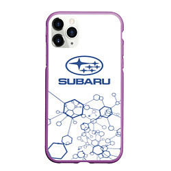 Чехол iPhone 11 Pro матовый Субару subaru, цвет: 3D-фиолетовый