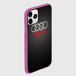 Чехол iPhone 11 Pro матовый Audi карбон, цвет: 3D-фиолетовый — фото 2
