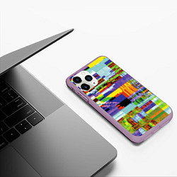 Чехол iPhone 11 Pro матовый Vanguard glitch fashion pattern 2022, цвет: 3D-сиреневый — фото 2