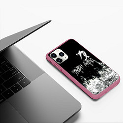 Чехол iPhone 11 Pro матовый Ghostemane Mercury Trash Gang Гостмейн Призрак гра, цвет: 3D-малиновый — фото 2