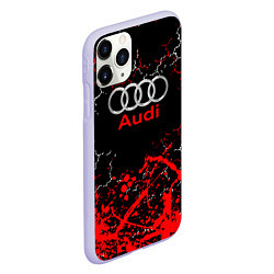 Чехол iPhone 11 Pro матовый AUDI АУДИ брызги, цвет: 3D-светло-сиреневый — фото 2