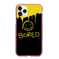 Чехол iPhone 11 Pro матовый Sherlock Bored Big Smile, цвет: 3D-малиновый