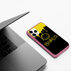 Чехол iPhone 11 Pro матовый Sherlock Bored Big Smile, цвет: 3D-малиновый — фото 2