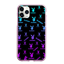 Чехол iPhone 11 Pro матовый NEON PLAYBOY ПЛЕЙБОЙ ПАТТЕРН, цвет: 3D-розовый