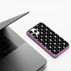 Чехол iPhone 11 Pro матовый Black Dope Camo Dope Street Market, цвет: 3D-фиолетовый — фото 2