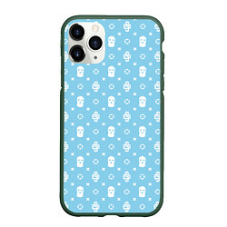 Чехол iPhone 11 Pro матовый Узор Sky Blue Dope Camo Dope Street Market, цвет: 3D-темно-зеленый