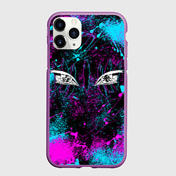 Чехол iPhone 11 Pro матовый ГЛАЗА АКАЗЫ ГЛИТЧ