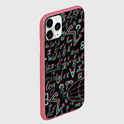 Чехол iPhone 11 Pro матовый ФОРМУЛЫ ГЛИТЧ GLITCH, цвет: 3D-малиновый — фото 2