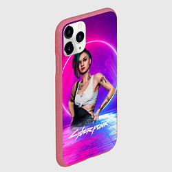 Чехол iPhone 11 Pro матовый Judy Джуди Cyberpunk2077, цвет: 3D-малиновый — фото 2