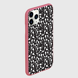 Чехол iPhone 11 Pro матовый Головастики, цвет: 3D-малиновый — фото 2