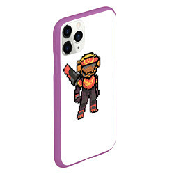 Чехол iPhone 11 Pro матовый Apex Legends Valkyrie Pixel art, цвет: 3D-фиолетовый — фото 2