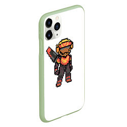 Чехол iPhone 11 Pro матовый Apex Legends Valkyrie Pixel art, цвет: 3D-салатовый — фото 2