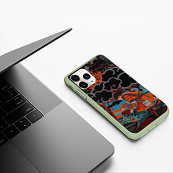 Чехол iPhone 11 Pro матовый Последняя сакура, цвет: 3D-салатовый — фото 2