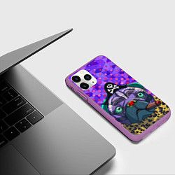 Чехол iPhone 11 Pro матовый Pirate Dog, цвет: 3D-фиолетовый — фото 2