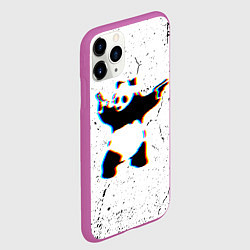 Чехол iPhone 11 Pro матовый Banksy Panda with guns Бэнкси, цвет: 3D-фиолетовый — фото 2