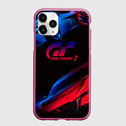 Чехол iPhone 11 Pro матовый Gran Turismo 7, цвет: 3D-малиновый