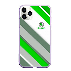 Чехол iPhone 11 Pro матовый Skoda: Sport, цвет: 3D-светло-сиреневый
