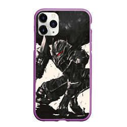 Чехол iPhone 11 Pro матовый Guts Berserk art, цвет: 3D-фиолетовый