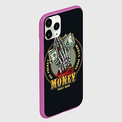 Чехол iPhone 11 Pro матовый MONEY мой карман хочет больше, цвет: 3D-фиолетовый — фото 2