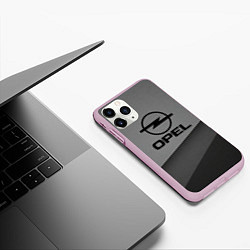 Чехол iPhone 11 Pro матовый Opel astra, цвет: 3D-розовый — фото 2