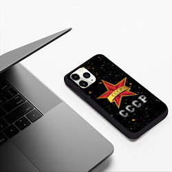 Чехол iPhone 11 Pro матовый СССР Краска, цвет: 3D-черный — фото 2