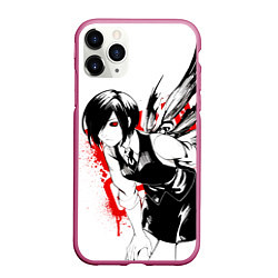 Чехол iPhone 11 Pro матовый ТОУКА TOKYO GHOUL, цвет: 3D-малиновый