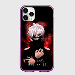 Чехол iPhone 11 Pro матовый Tokyo Ghoul Токийский Гуль Who am I, цвет: 3D-фиолетовый