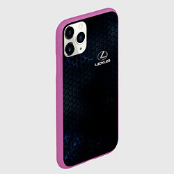Чехол iPhone 11 Pro матовый Lexus лексус, цвет: 3D-фиолетовый — фото 2