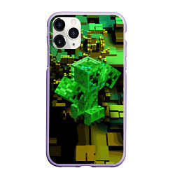 Чехол iPhone 11 Pro матовый Minecraft Creeper Mob