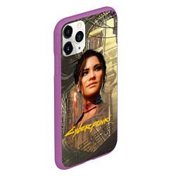 Чехол iPhone 11 Pro матовый Panam cyberpunk 2077, цвет: 3D-фиолетовый — фото 2