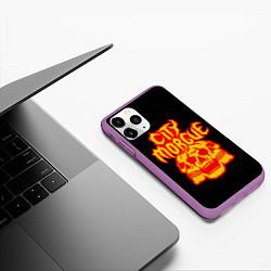 Чехол iPhone 11 Pro матовый ZillaKami x SosMula City Morgue Черепа, цвет: 3D-фиолетовый — фото 2