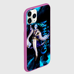 Чехол iPhone 11 Pro матовый Kamisato Ayato Камисато Аято, цвет: 3D-фиолетовый — фото 2