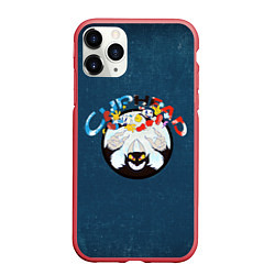 Чехол iPhone 11 Pro матовый Cuphead, Mugman and devil