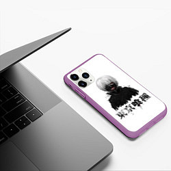 Чехол iPhone 11 Pro матовый True ghoul Dead Inside, цвет: 3D-фиолетовый — фото 2