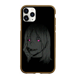 Чехол iPhone 11 Pro матовый Девушка с неоновыми глазами