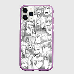 Чехол iPhone 11 Pro матовый Волчица и пряности pattern, цвет: 3D-фиолетовый