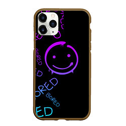 Чехол iPhone 11 Pro матовый Neon Bored Half pattern