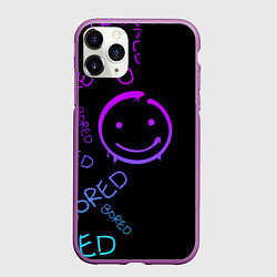 Чехол iPhone 11 Pro матовый Neon Bored Half pattern