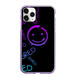 Чехол iPhone 11 Pro матовый Neon Bored Half pattern, цвет: 3D-светло-сиреневый