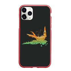 Чехол iPhone 11 Pro матовый Душа природы - птица, цвет: 3D-красный