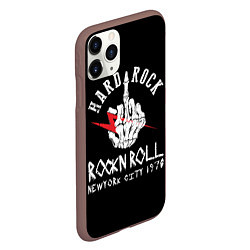 Чехол iPhone 11 Pro матовый ROCKNROLL Hard Rock, цвет: 3D-коричневый — фото 2