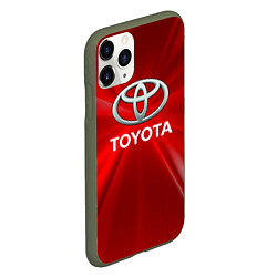 Чехол iPhone 11 Pro матовый Toyota тойота, цвет: 3D-темно-зеленый — фото 2