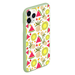Чехол iPhone 11 Pro матовый Летние вкусности, цвет: 3D-салатовый — фото 2