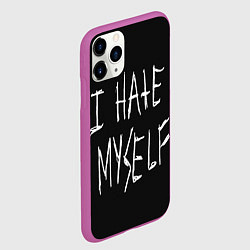 Чехол iPhone 11 Pro матовый True Ghoul Rough Inscription, цвет: 3D-фиолетовый — фото 2