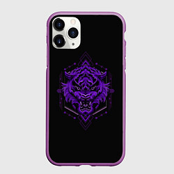 Чехол iPhone 11 Pro матовый Демон Тигр