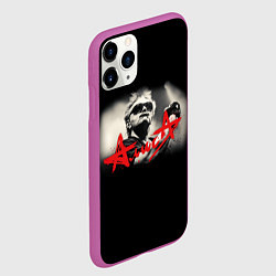Чехол iPhone 11 Pro матовый АЛИСА К Кинчев, цвет: 3D-фиолетовый — фото 2