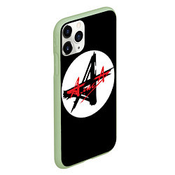 Чехол iPhone 11 Pro матовый Алиса - русский рок, цвет: 3D-салатовый — фото 2