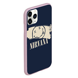 Чехол iPhone 11 Pro матовый NIRVANA Рок Группа, цвет: 3D-розовый — фото 2